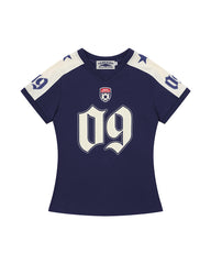 V-neck printed short sleeve