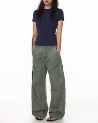 Vintage Loose Washed Overalls