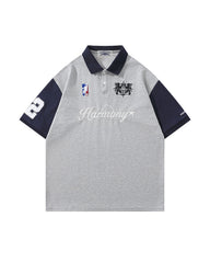 Sports style patchwork short sleeves