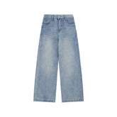 Washed Simple Denim Pants