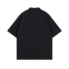 American street color block shirt