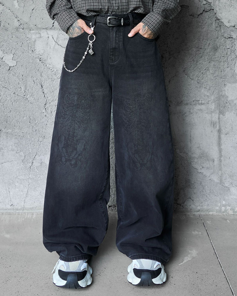 Simple wide-leg trousers