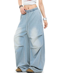 Washed distressed trousers