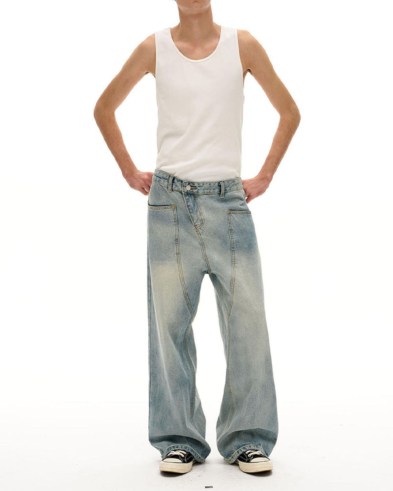 Straight-leg casual trousers