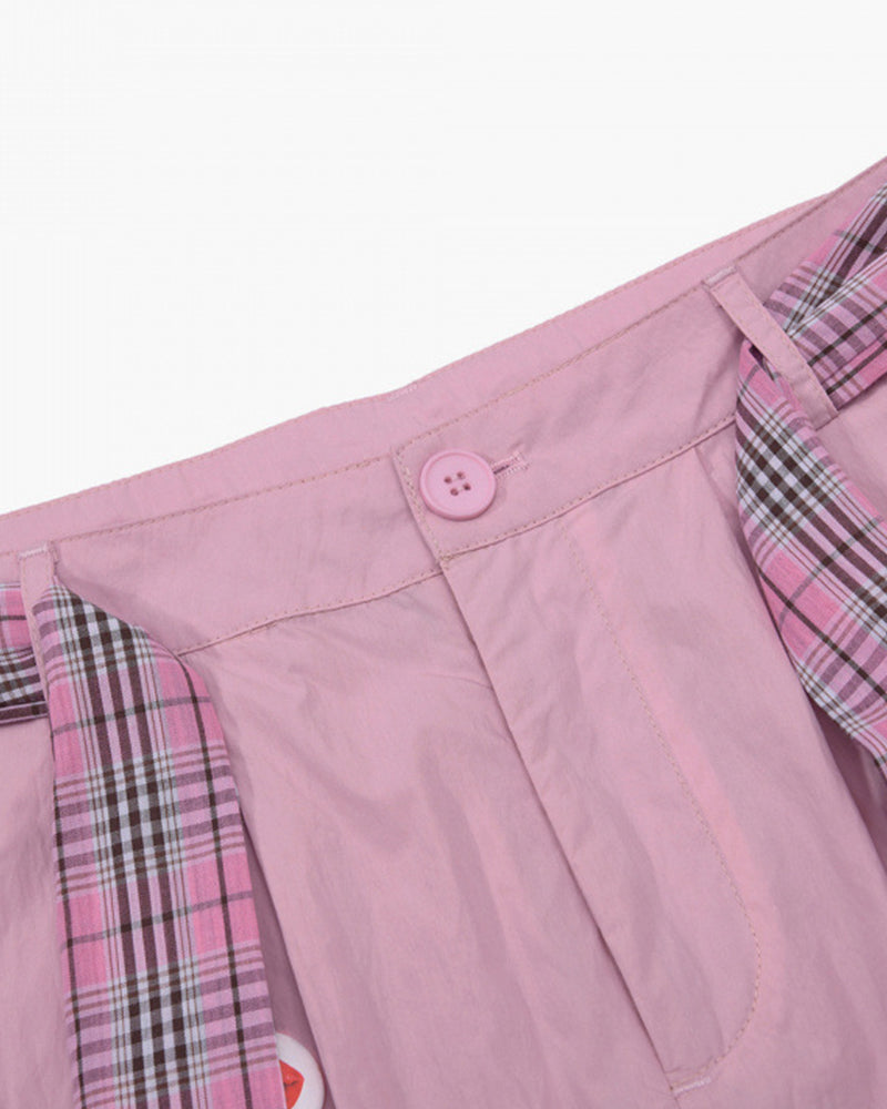 Plaid casual trousers