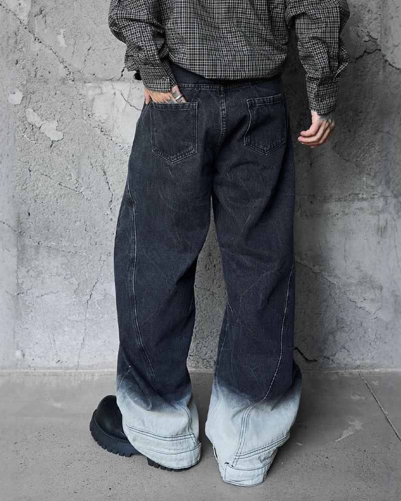Contrast gradient jeans