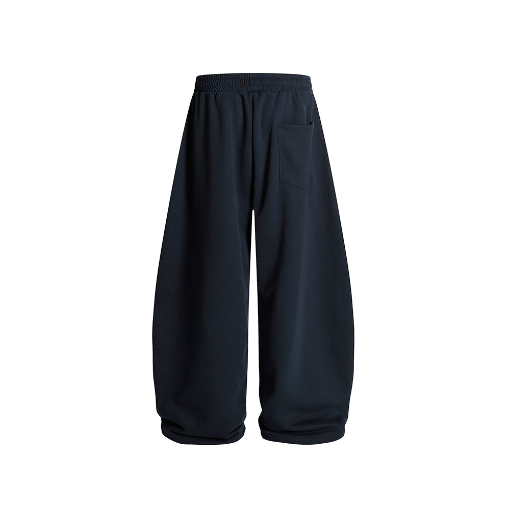 embroidered paneled trousers