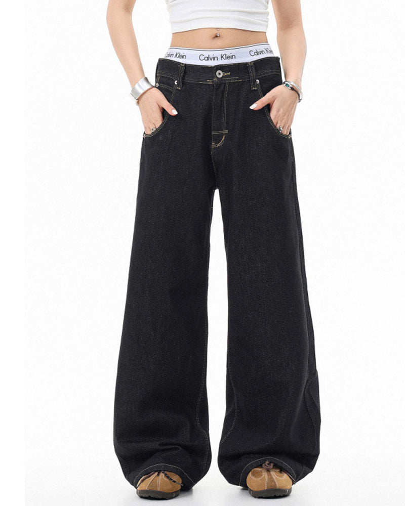 Loose-fitting casual jeans