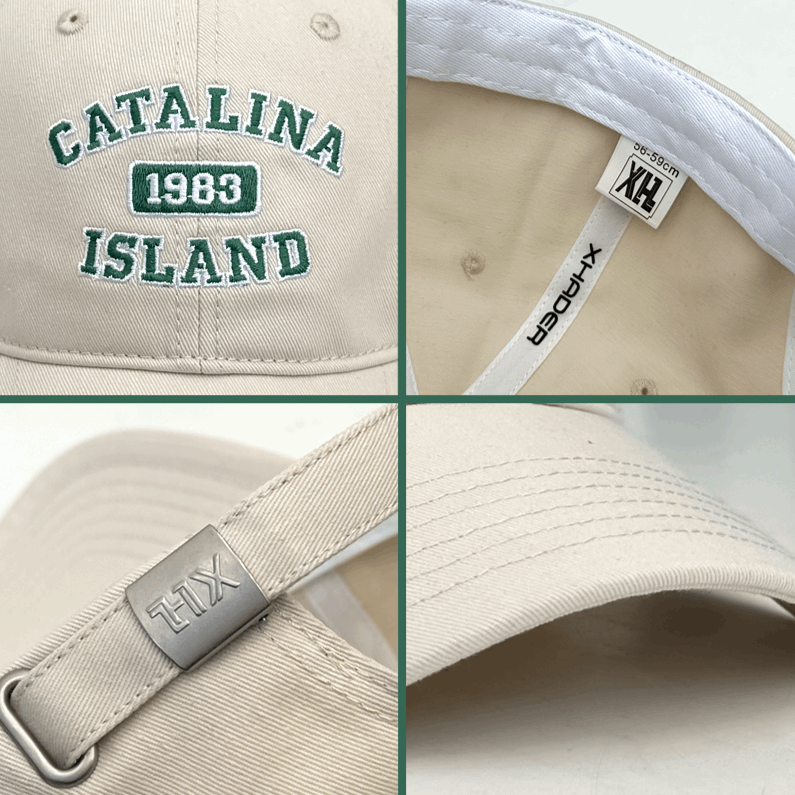 Retro workwear embroidered versatile baseball cap