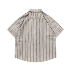 Striped shirt with vintage tie