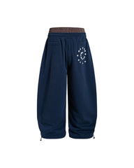 Patchwork Casual Wide-Leg Pants