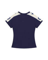 V-neck printed short sleeve