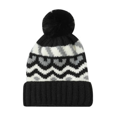 Retro color matching warm ear protection hat