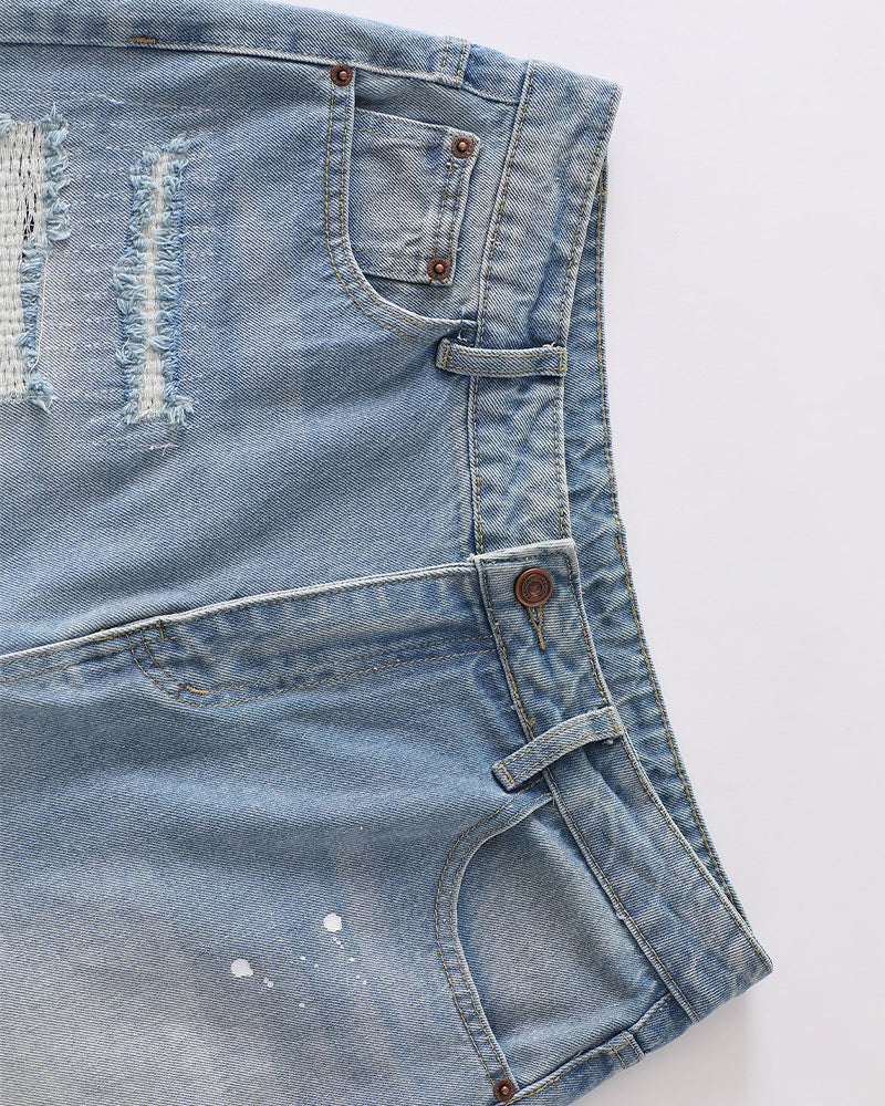 Ripped casual all-match jeans