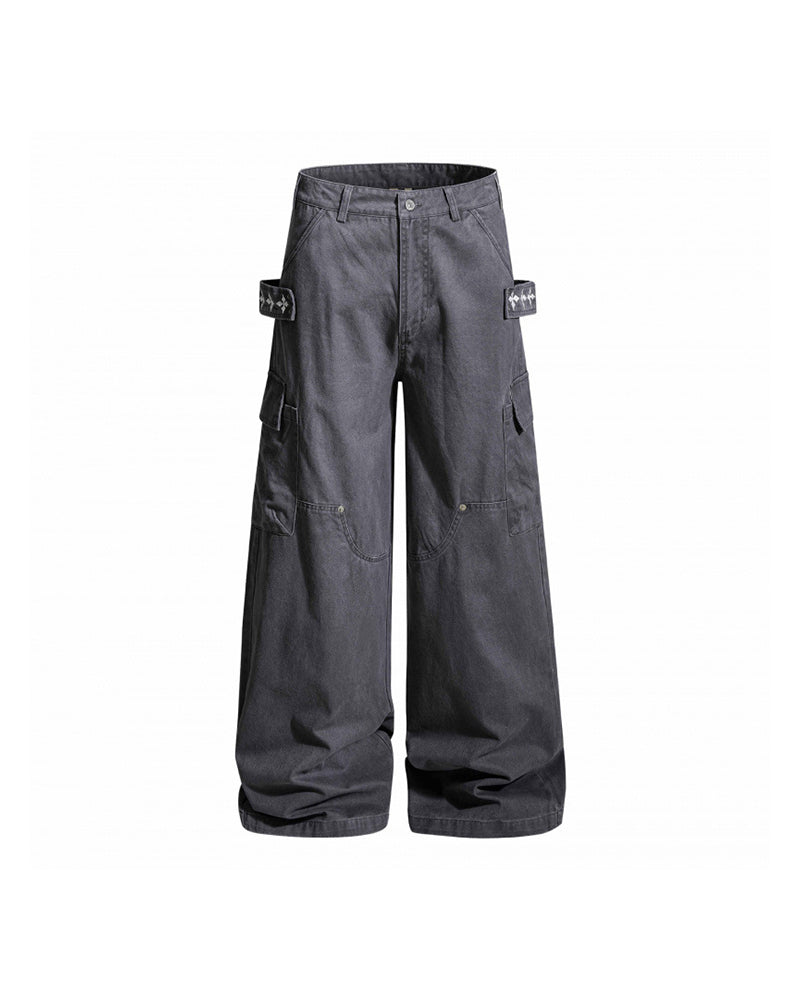 Casual straight-leg cargo pants