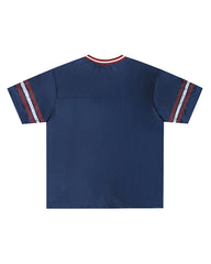 Spliced sports short sleeves