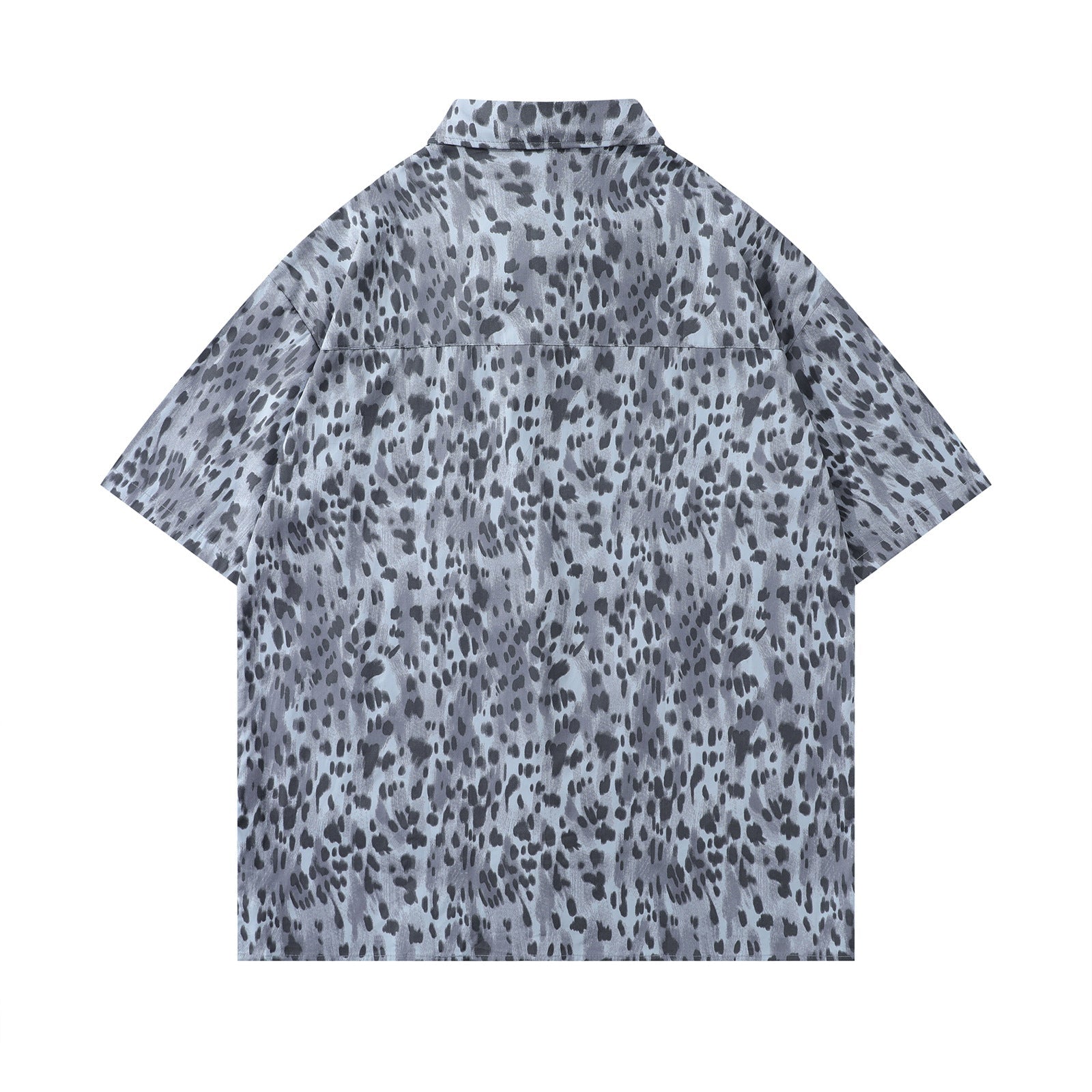 Vintage leopard print short sleeve shirt