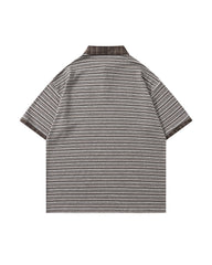 Striped short sleeves