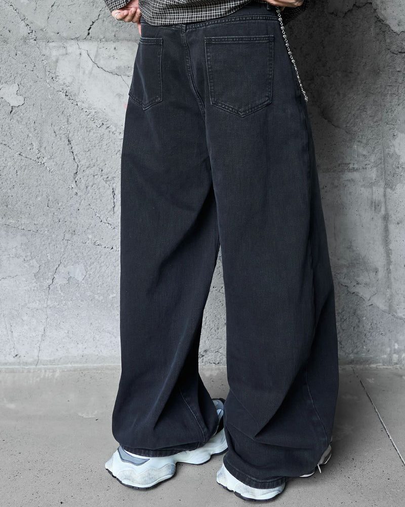 Simple wide-leg trousers