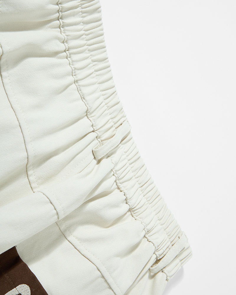 Cute color-blocked casual trousers