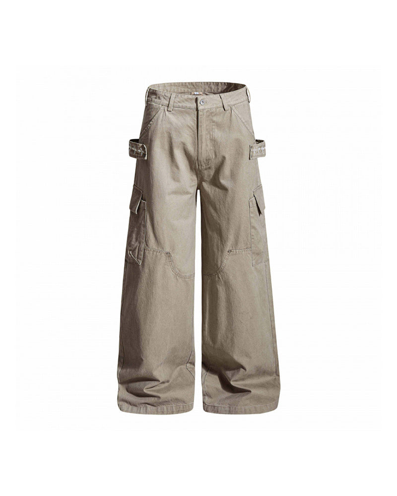 Casual straight-leg cargo pants