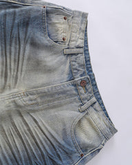 Washed straight jeans