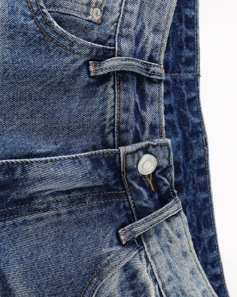 Gradient wide-leg jeans
