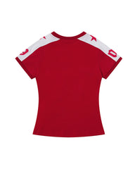 V-neck printed short sleeve