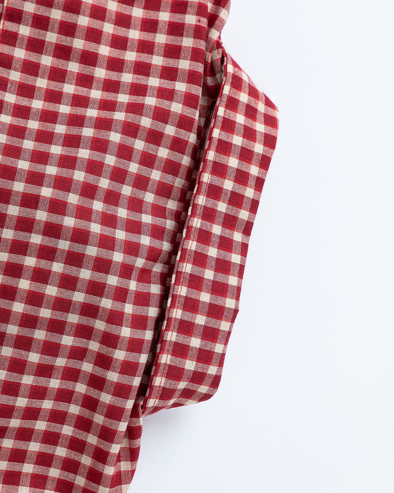 Retro plaid short-sleeved shirt