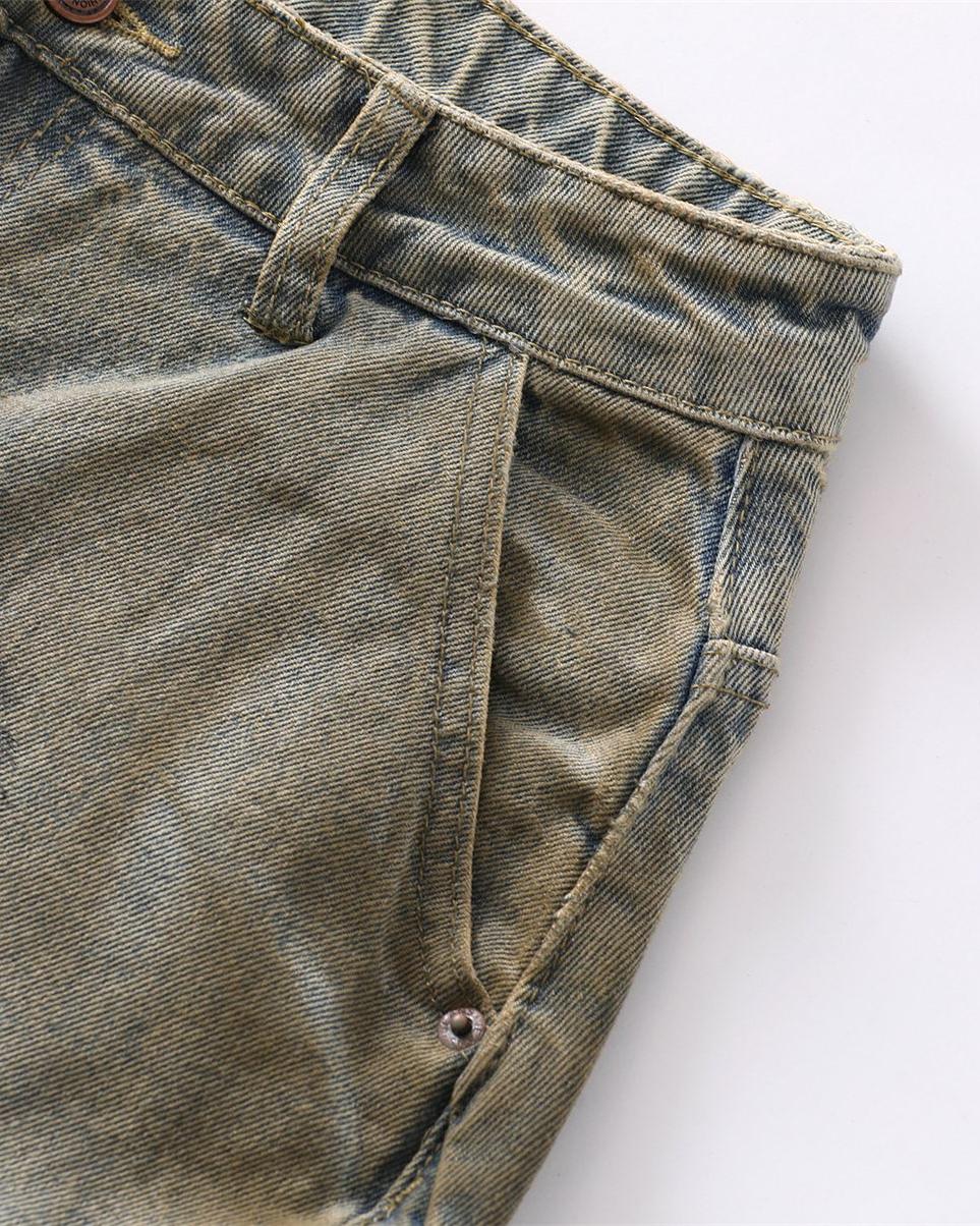 Heavy duty wide-leg jeans