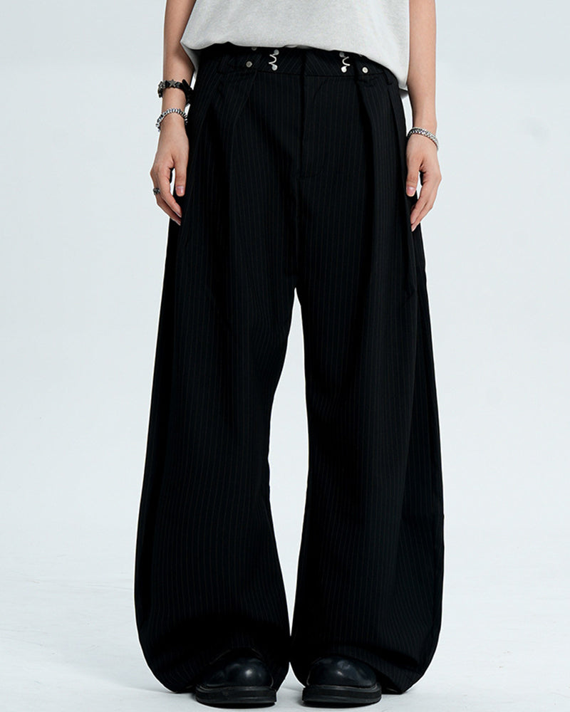 Striped casual trousers