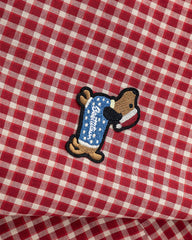 Fun plaid short-sleeved shirt