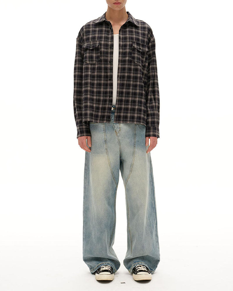 Straight-leg casual trousers