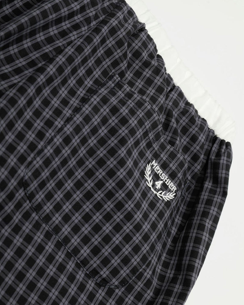 Plaid loose trousers