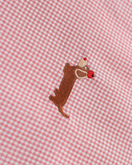 Fun Embroidered Plaid Shirt