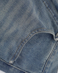 Washed straight jeans