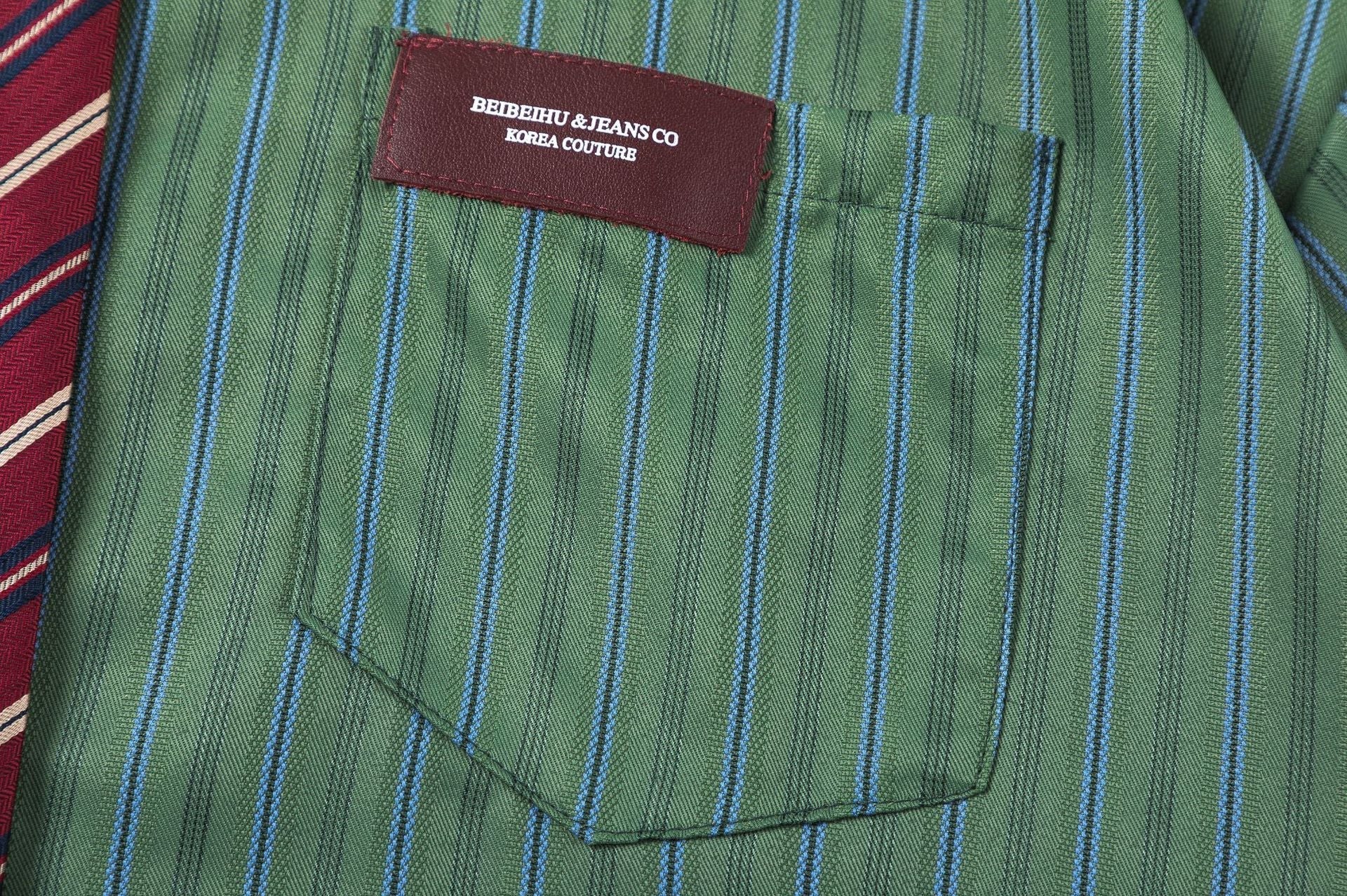 Striped shirt with vintage tie
