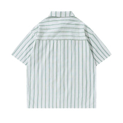 Retro cute cat embroidered short sleeves