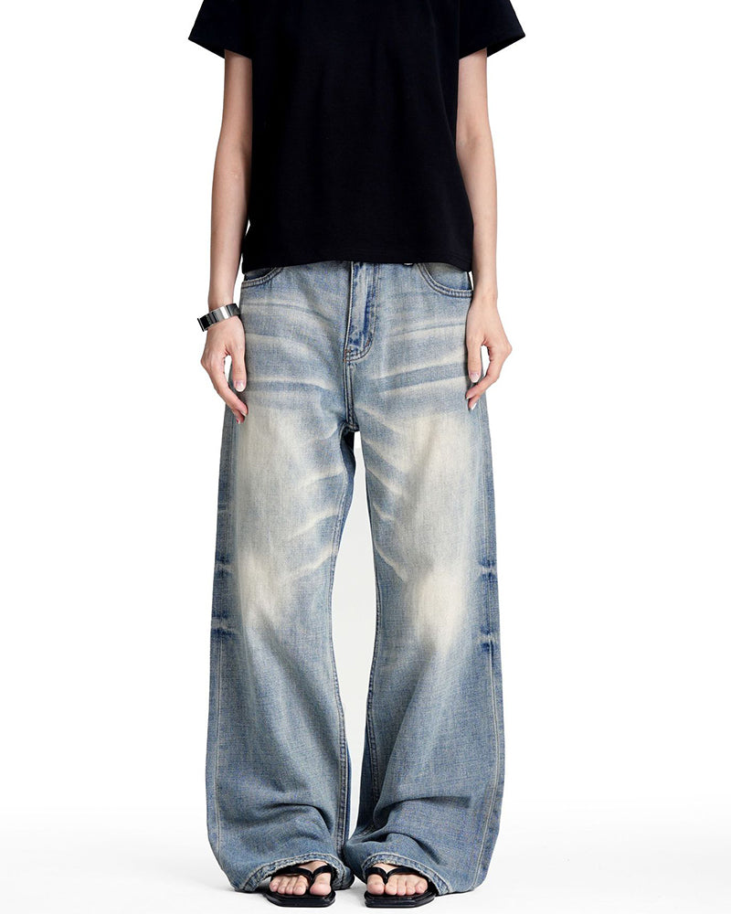 Retro casual straight leg pants
