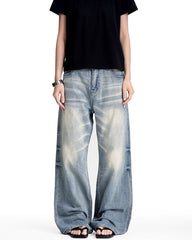 Retro casual straight leg pants