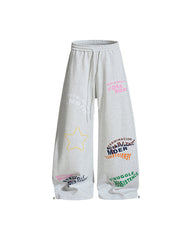 Star-print casual pants