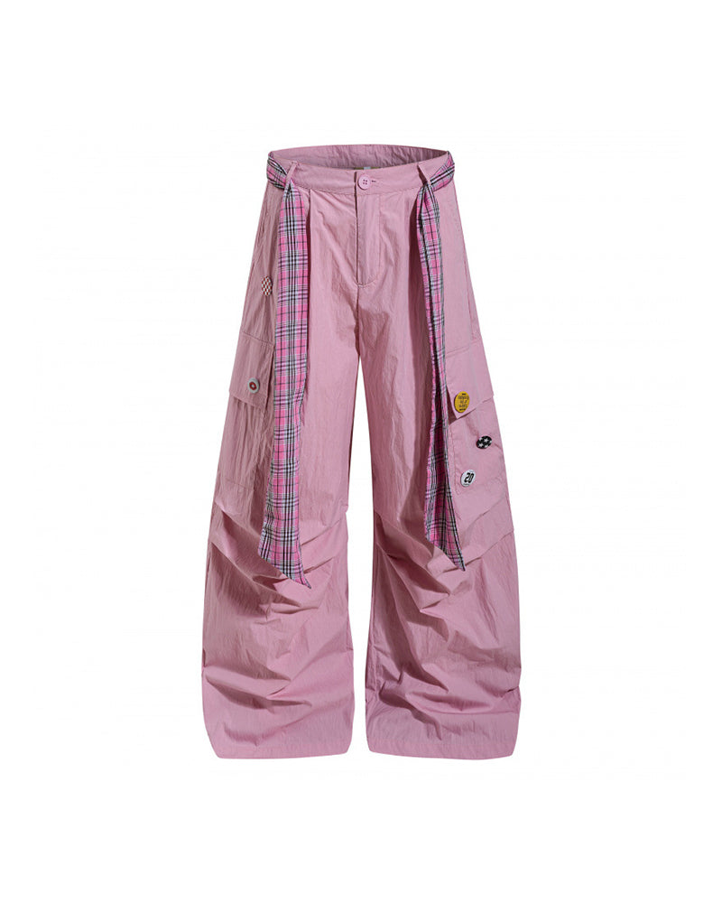Plaid casual trousers