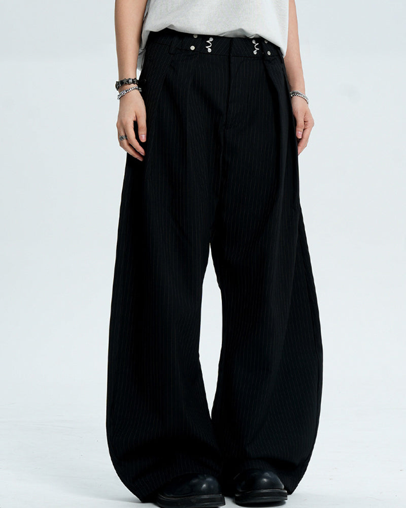Striped casual trousers