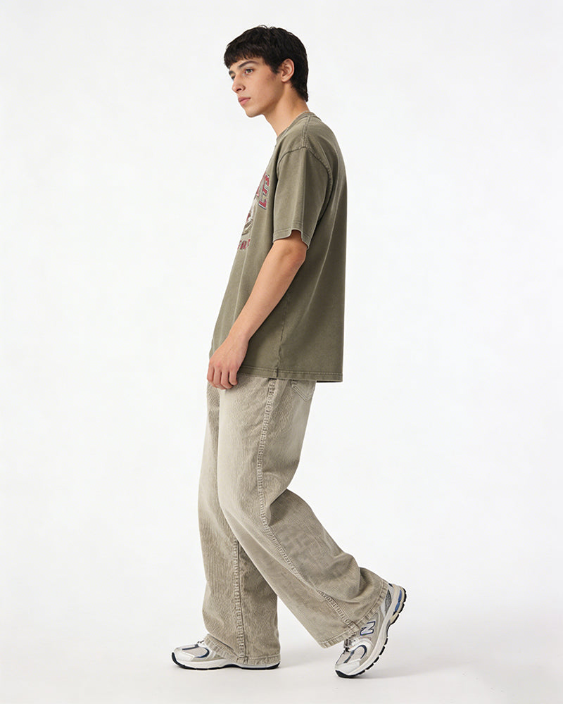 Ombre Straight-Leg Casual Pants