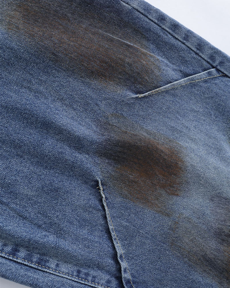 Distressed casual jeans