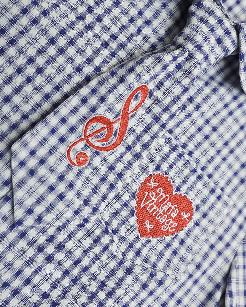 Retro Heart-Shaped Short-Sleeve Shirt (Women's)