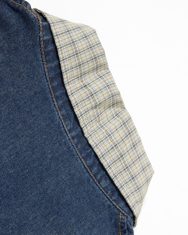 Colorblock Plaid Short Sleeve Shirt