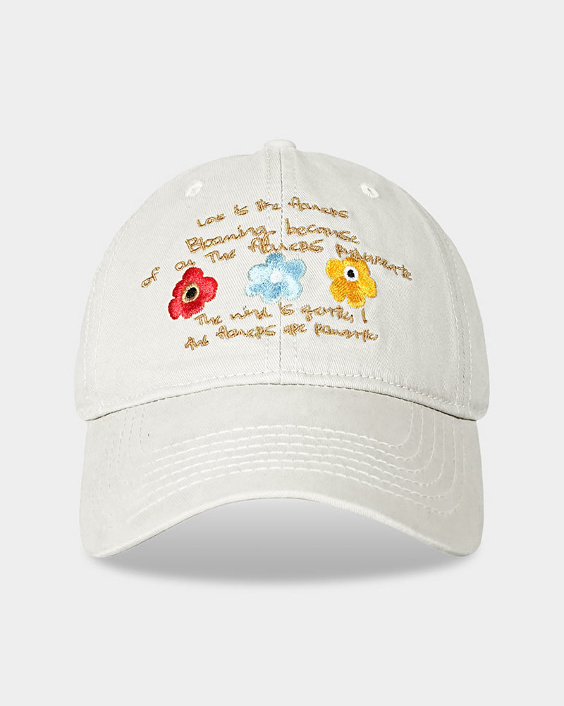 Embroidered Floral Baseball Cap