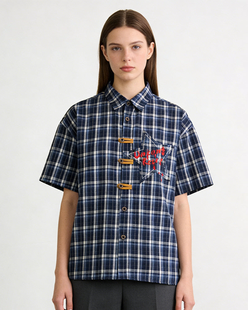 Retro star short-sleeved shirt