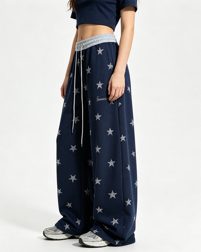 Star-print sweatpants